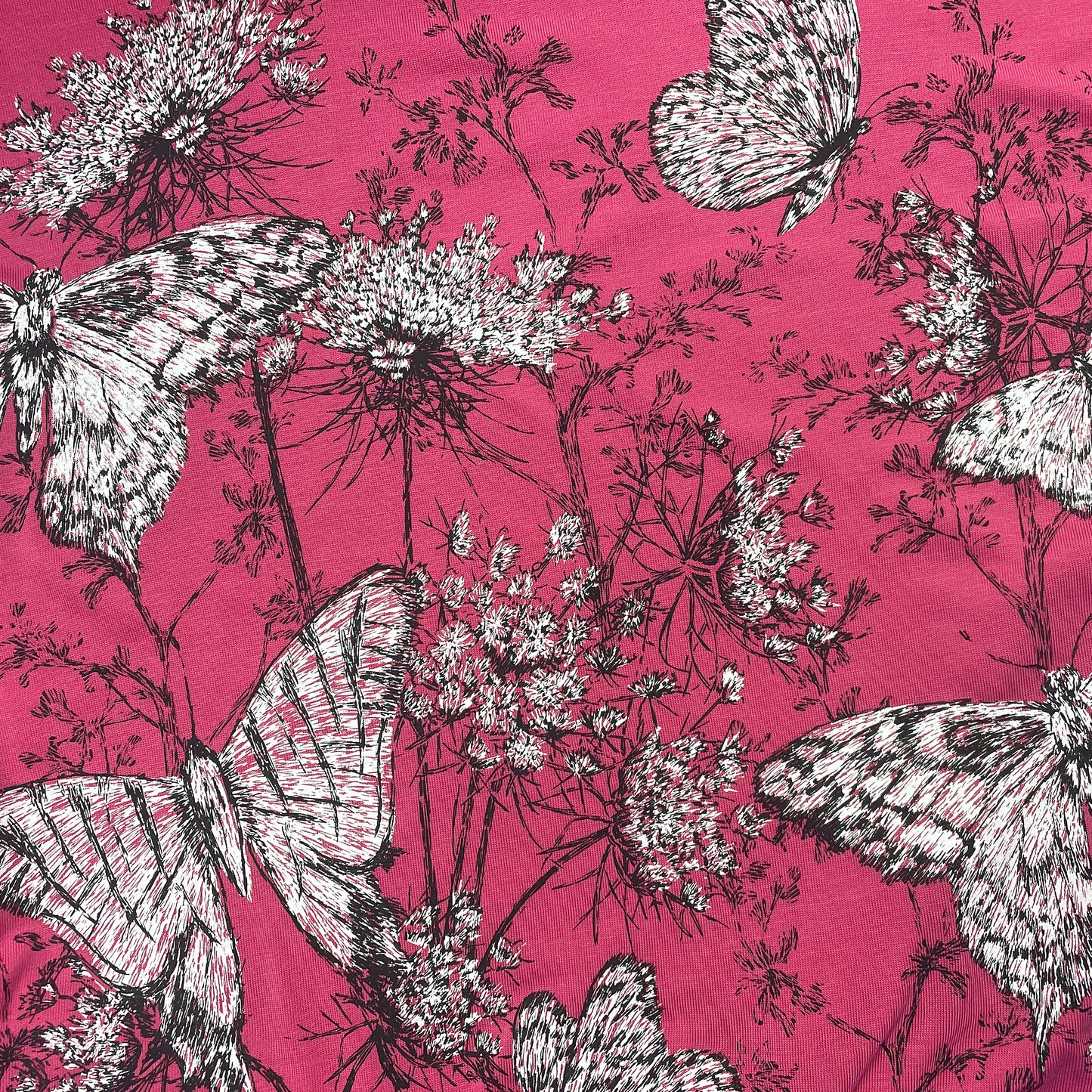 Black and White Butterflies Kimono