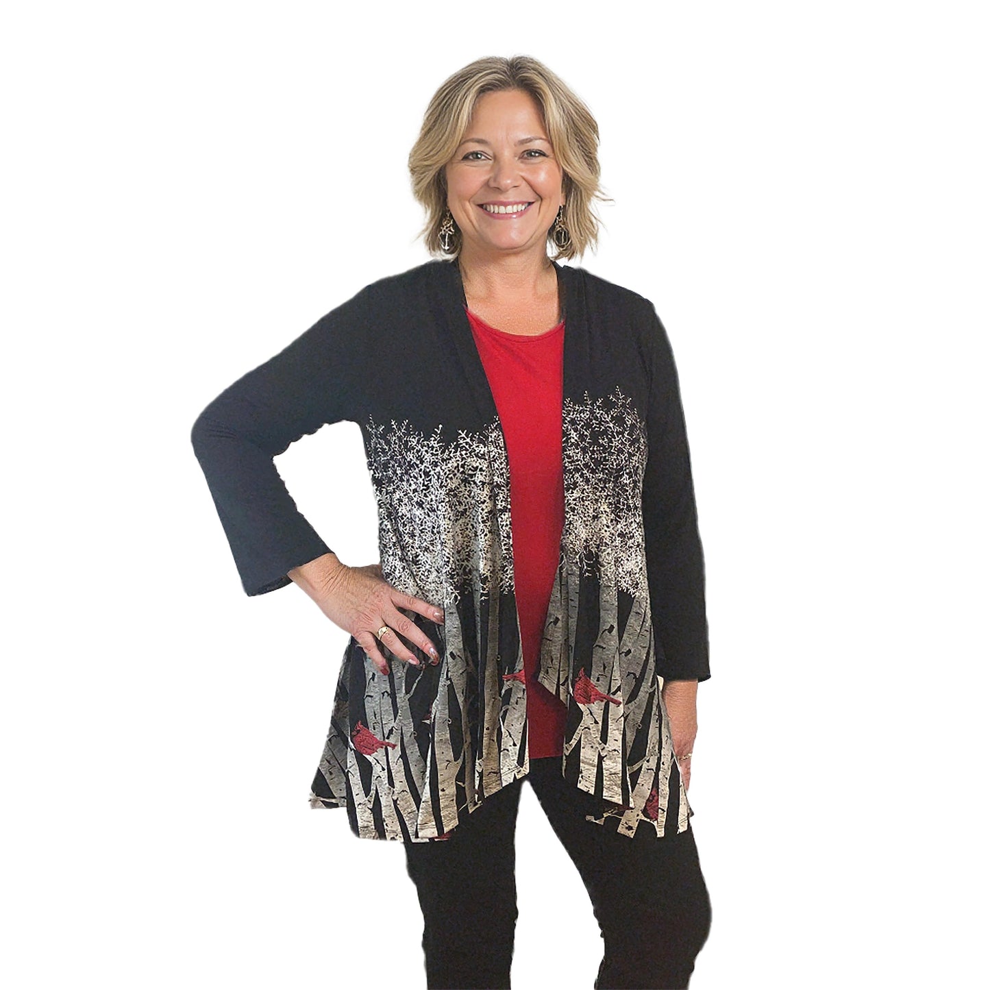 Cardinal Birch Kimono