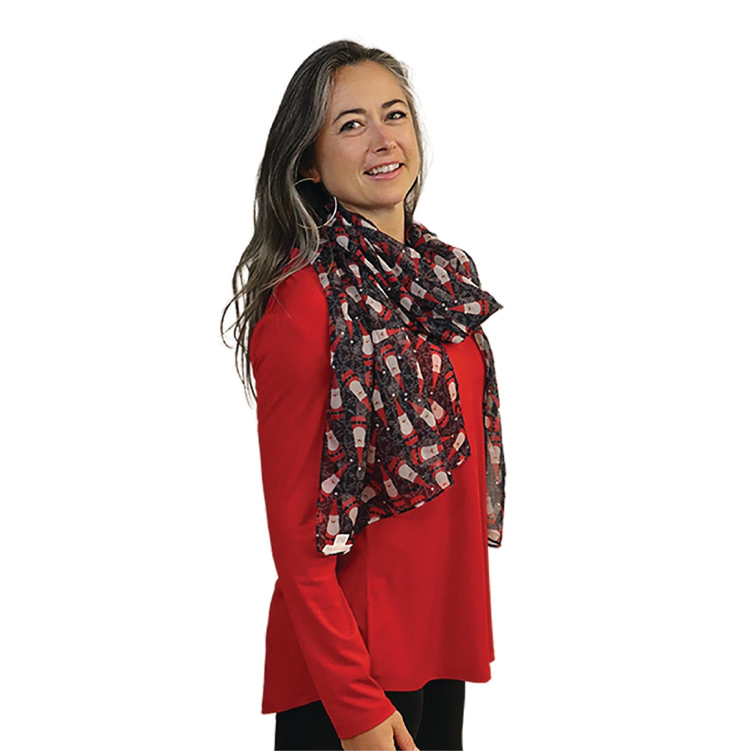 Bowling Pin Santa Scarf