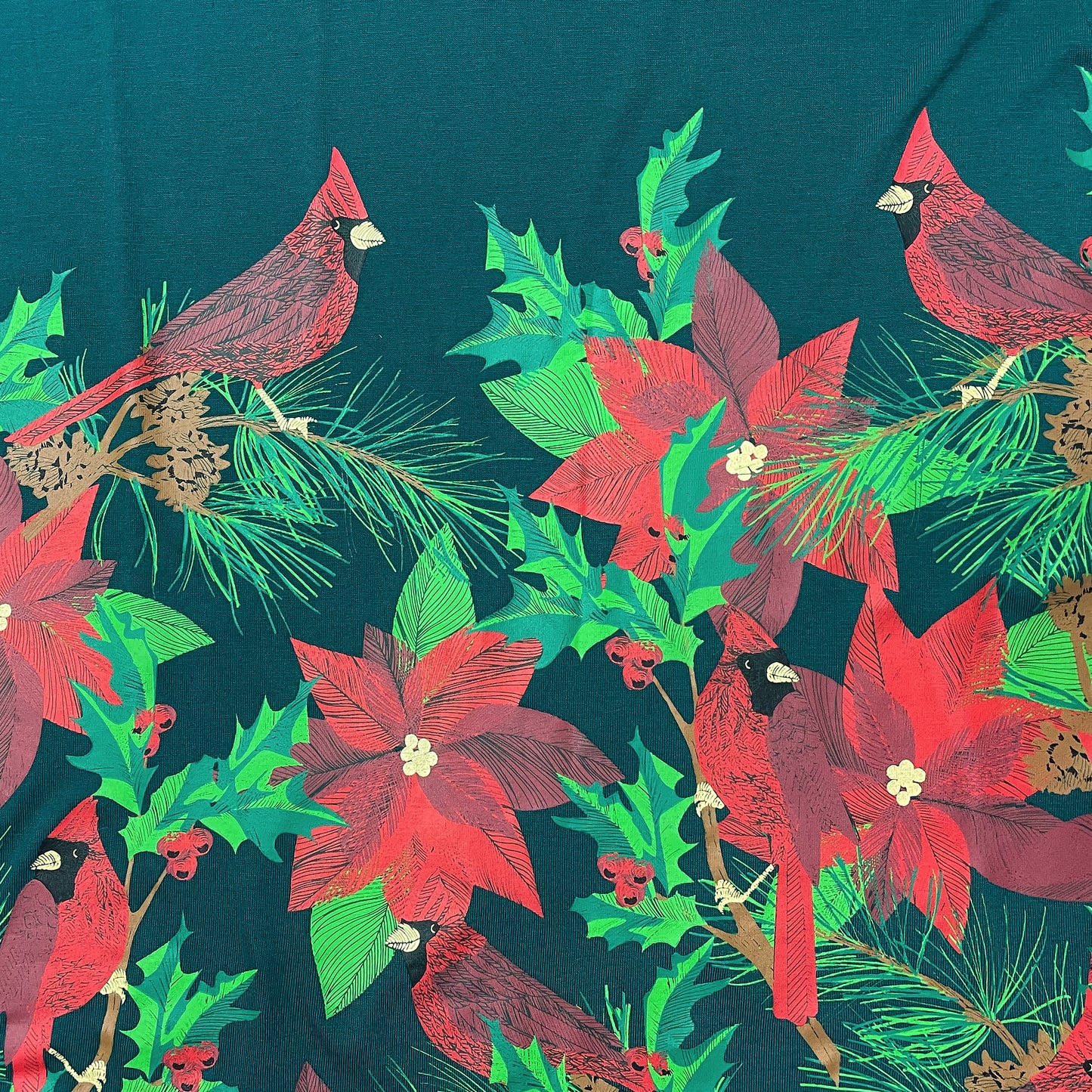 Pointsettia Cardinals Kimono