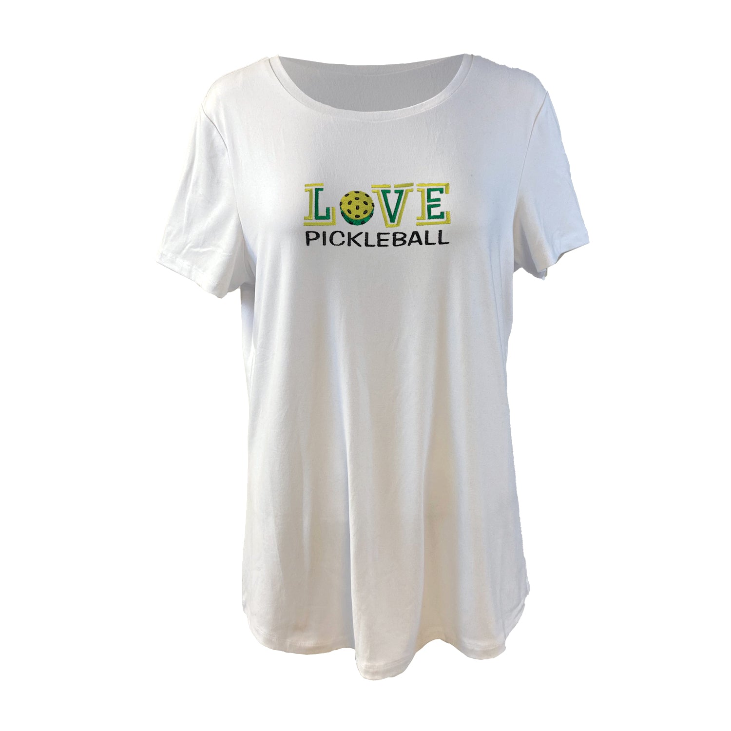 Love Pickleball White Sleep Shirt