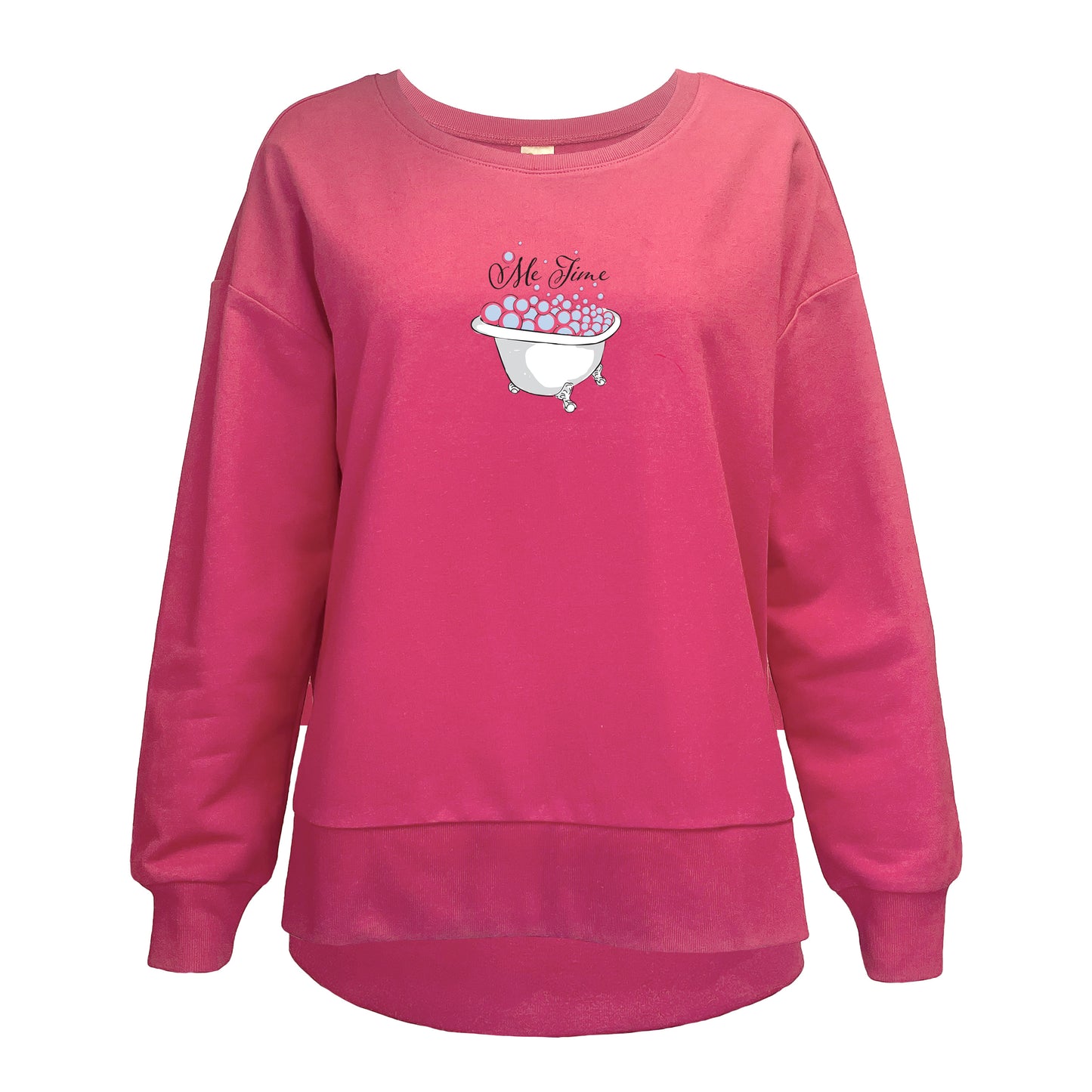 Me Time Pink Boxy Crew