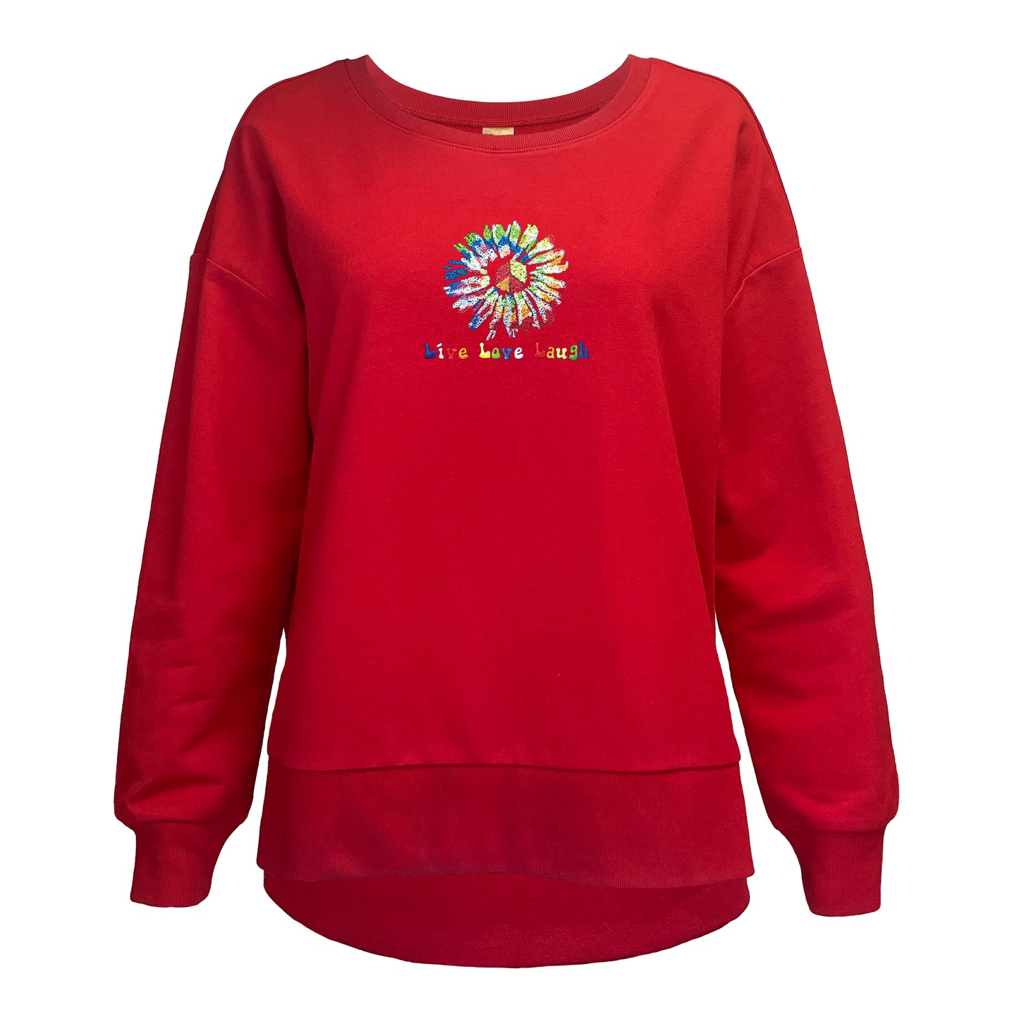 Live Love Laugh Red Boxy Crew