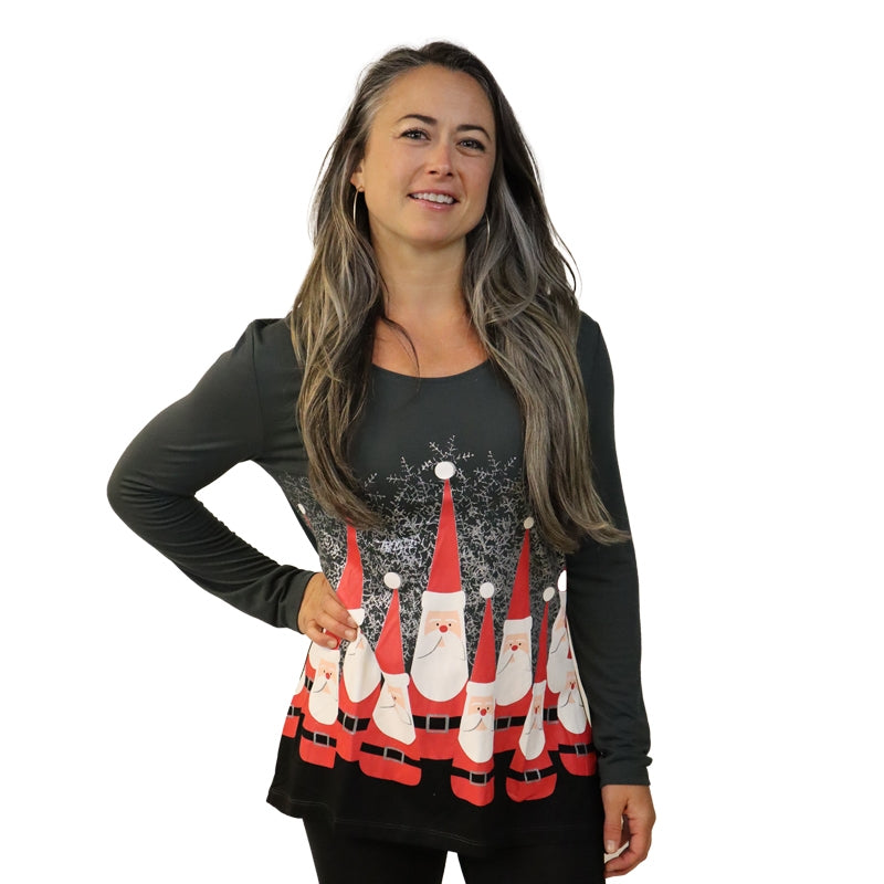 Bowling Pin Santa Swing Top