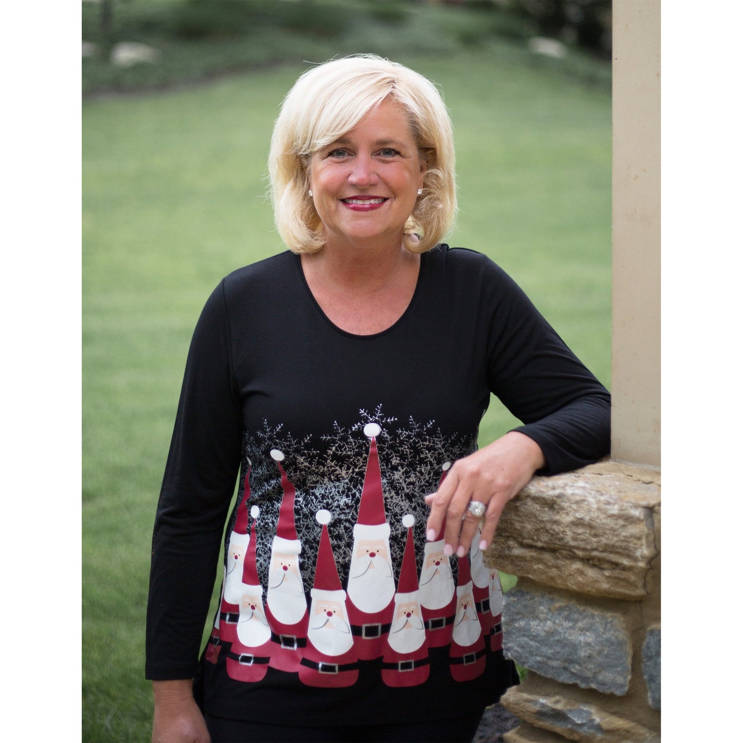 Bowling Pin Santa Swing Top