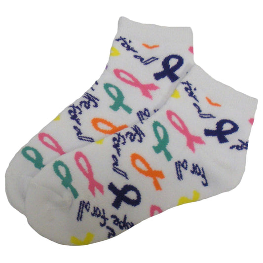 Women's 'Multi Ribbon' Cancer Awareness Socks, by Live For Life Hope For All®