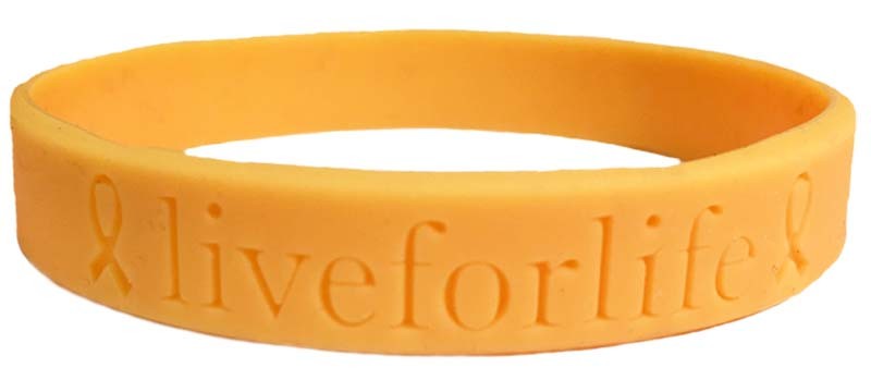 Uterine Cancer - Peach 'Live For Life' Bracelet