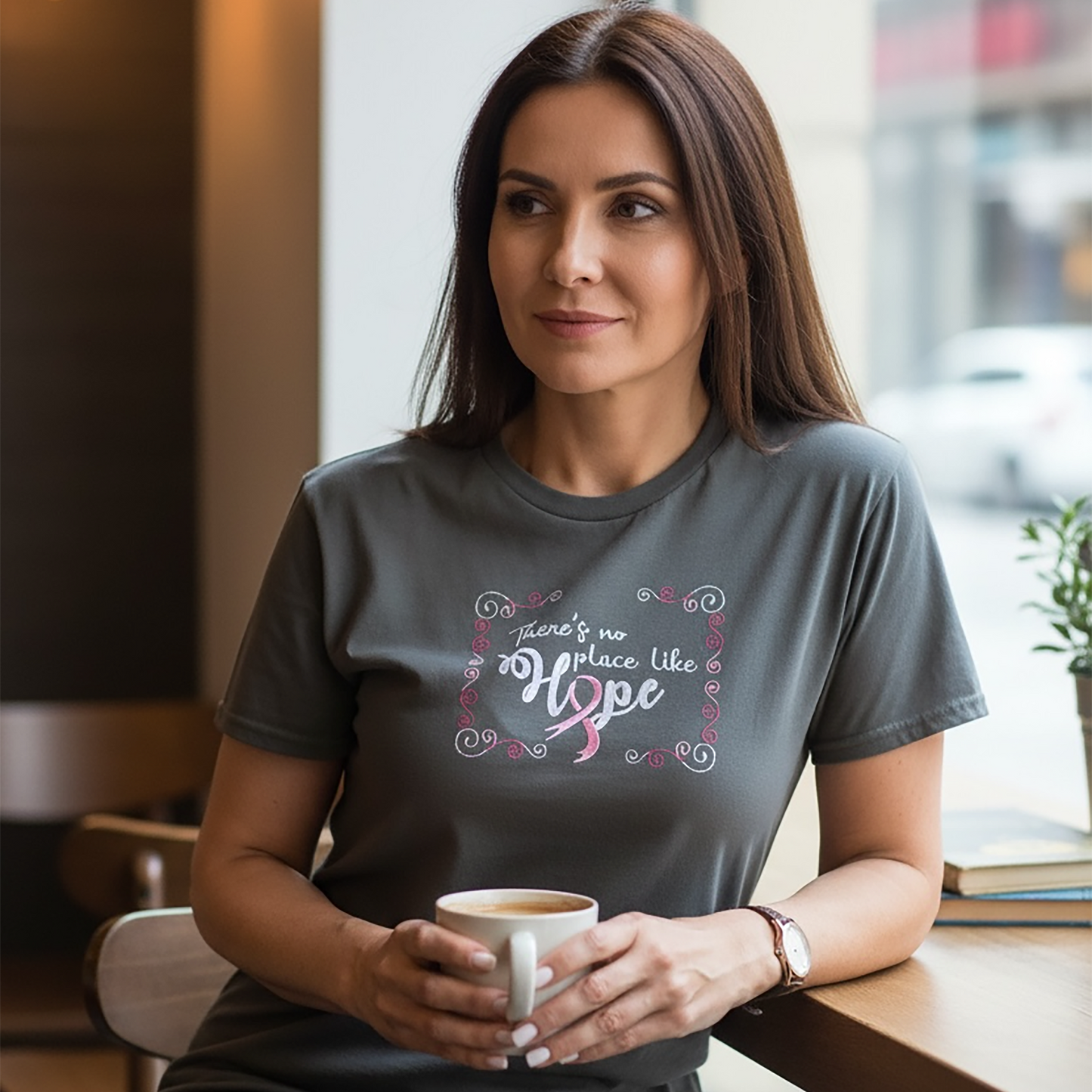 No Place Like Hope Charcoal Tee