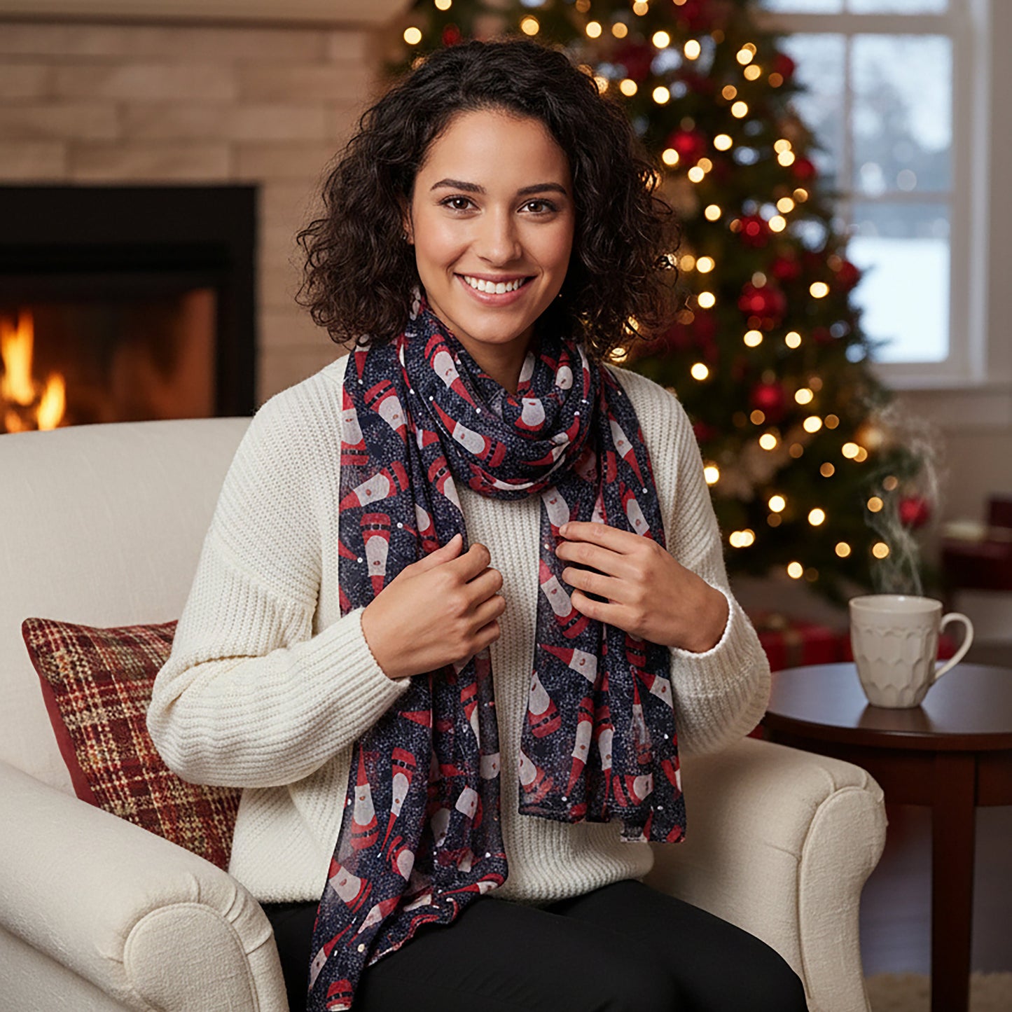 Bowling Pin Santa Scarf