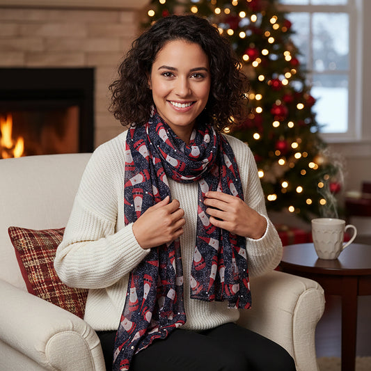 Bowling Pin Santa Scarf