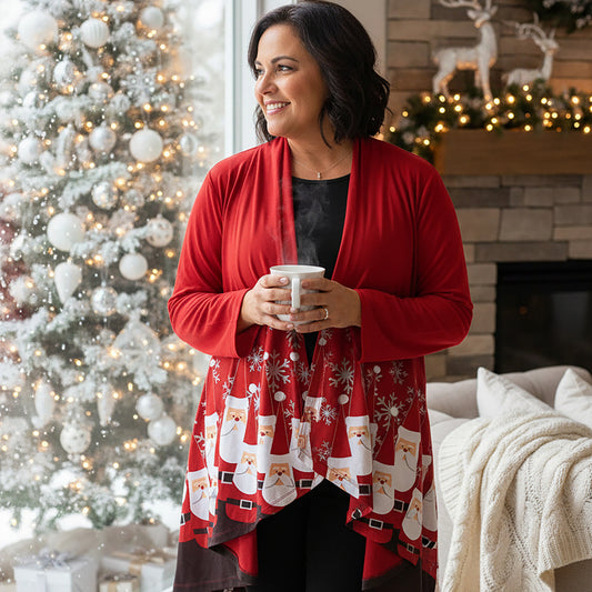 Bowling Pin Santa New Snowflakes Kimono