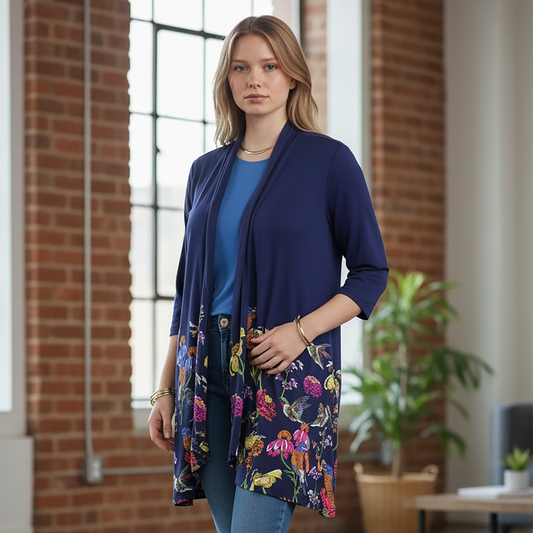 Birds & Bees Midnight Kimono