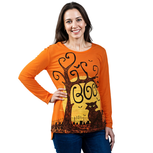 Boo Cat Swing Top