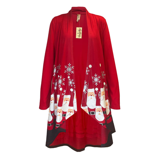 Bowling Pin Santa New Snowflakes Kimono