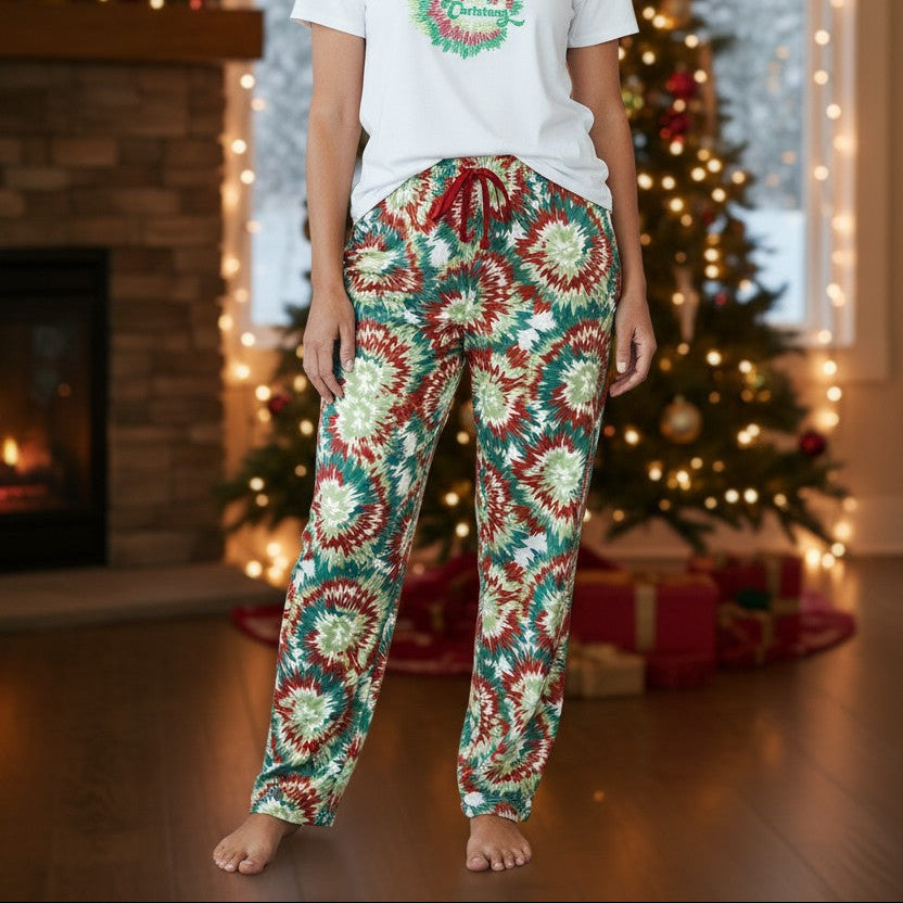 Christmas Tie Dye Sleep Pants