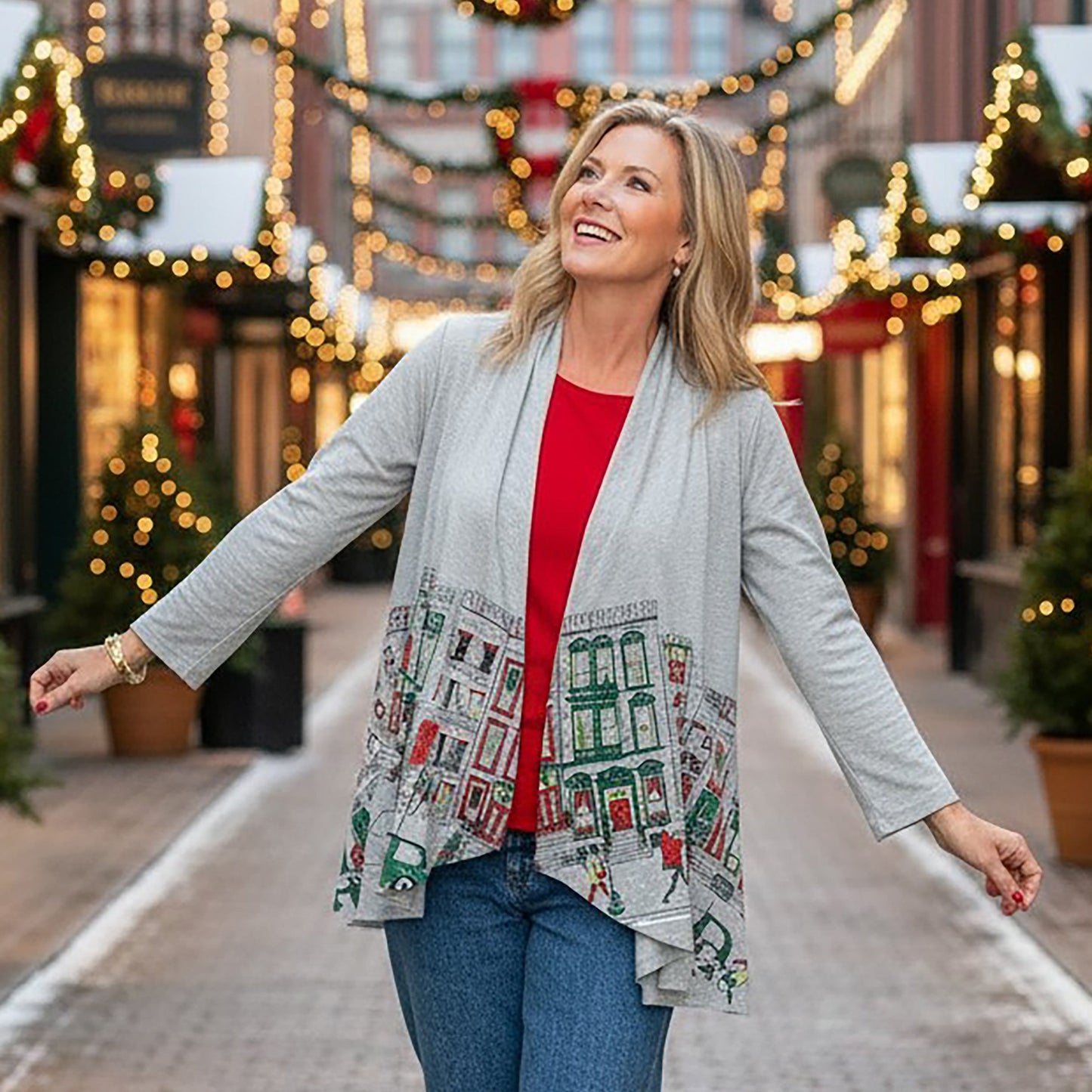 Decorated Brownstones Kimono