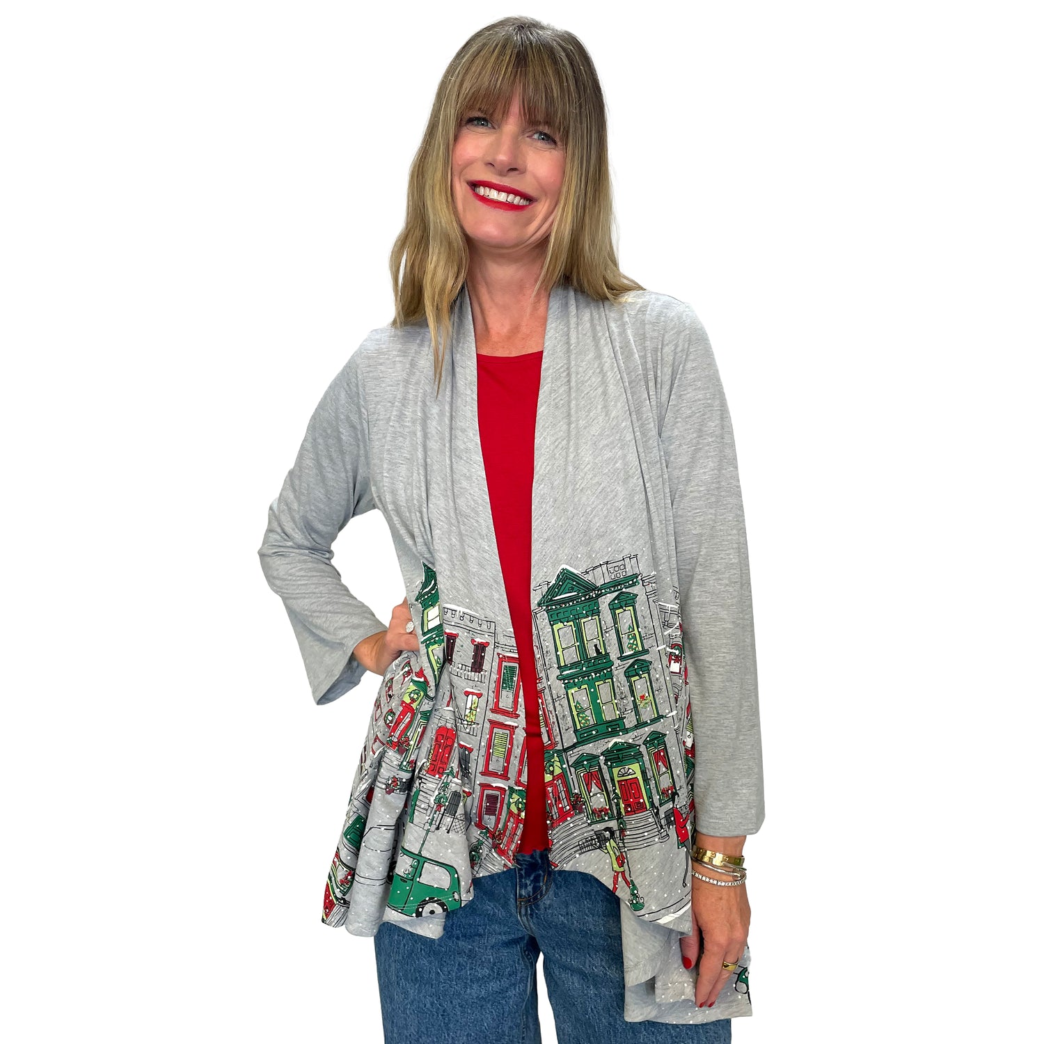 Decorated Brownstones Kimono
