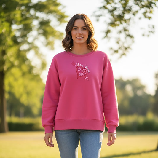 Love Struck Pink Boxy Crew