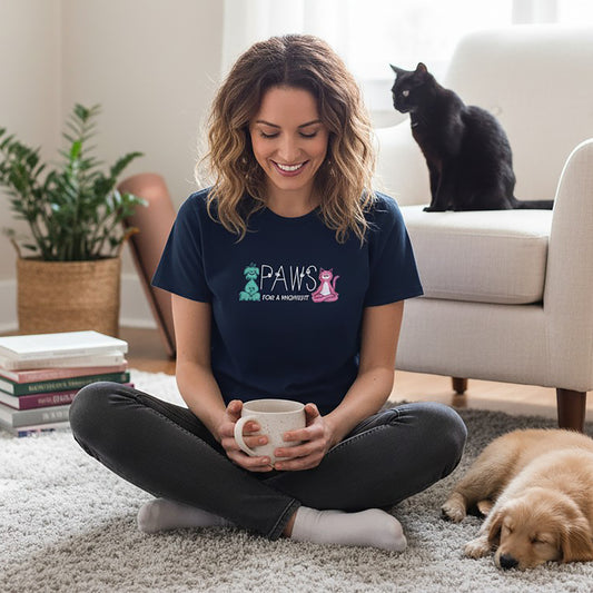 Paws For A Moment Navy Tee