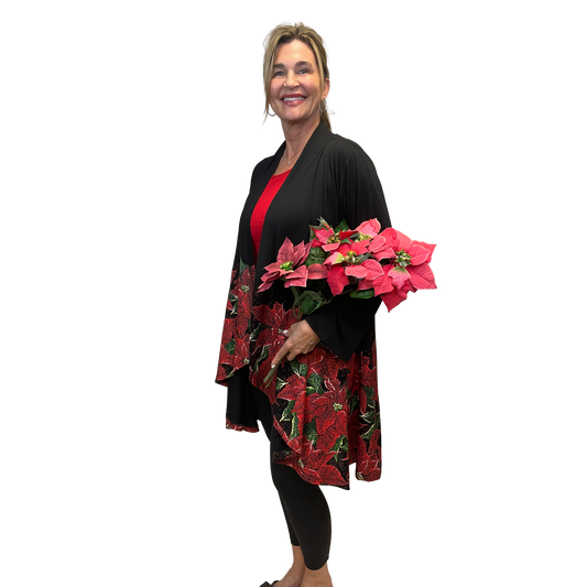 Festive Floral Long Sleeve Kimono