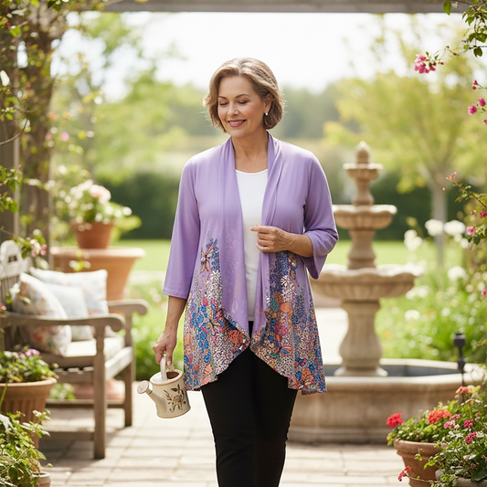 Flower Fields Wisteria Kimono