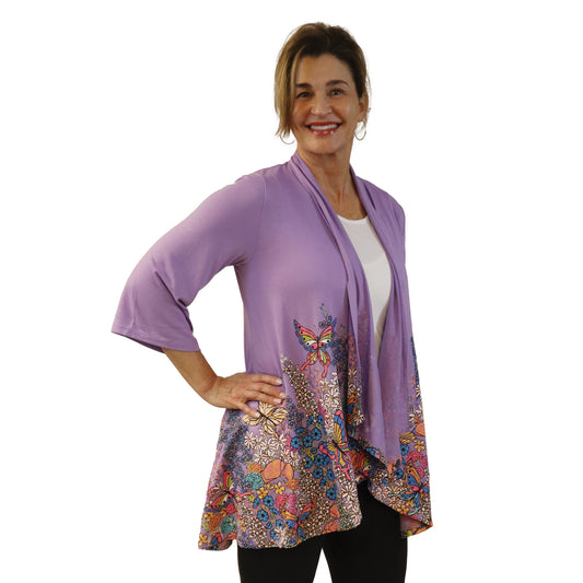 Flower Fields Wisteria Kimono