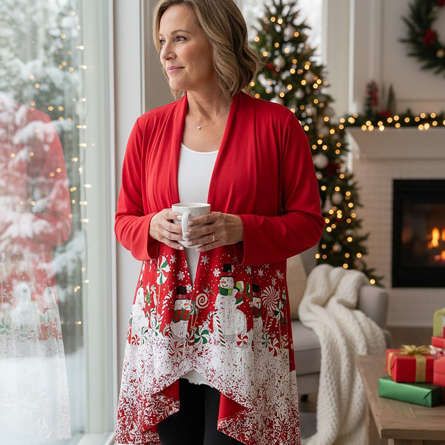 Frosty In Candyland Long Sleeve Kimono