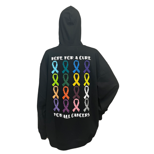 Hope Cure Black Zip Hoodie