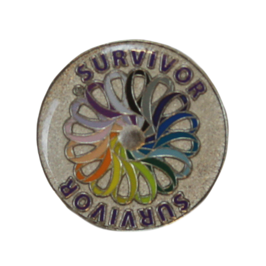 Survivor Round Lapel Pin
