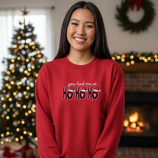 Had Me At Ho Ho Ho Crew Neck Fleece