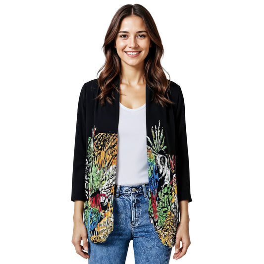 The Jungle Black Kimono