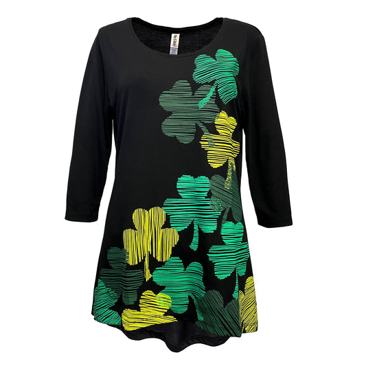 Line Shamrocks Swing Top