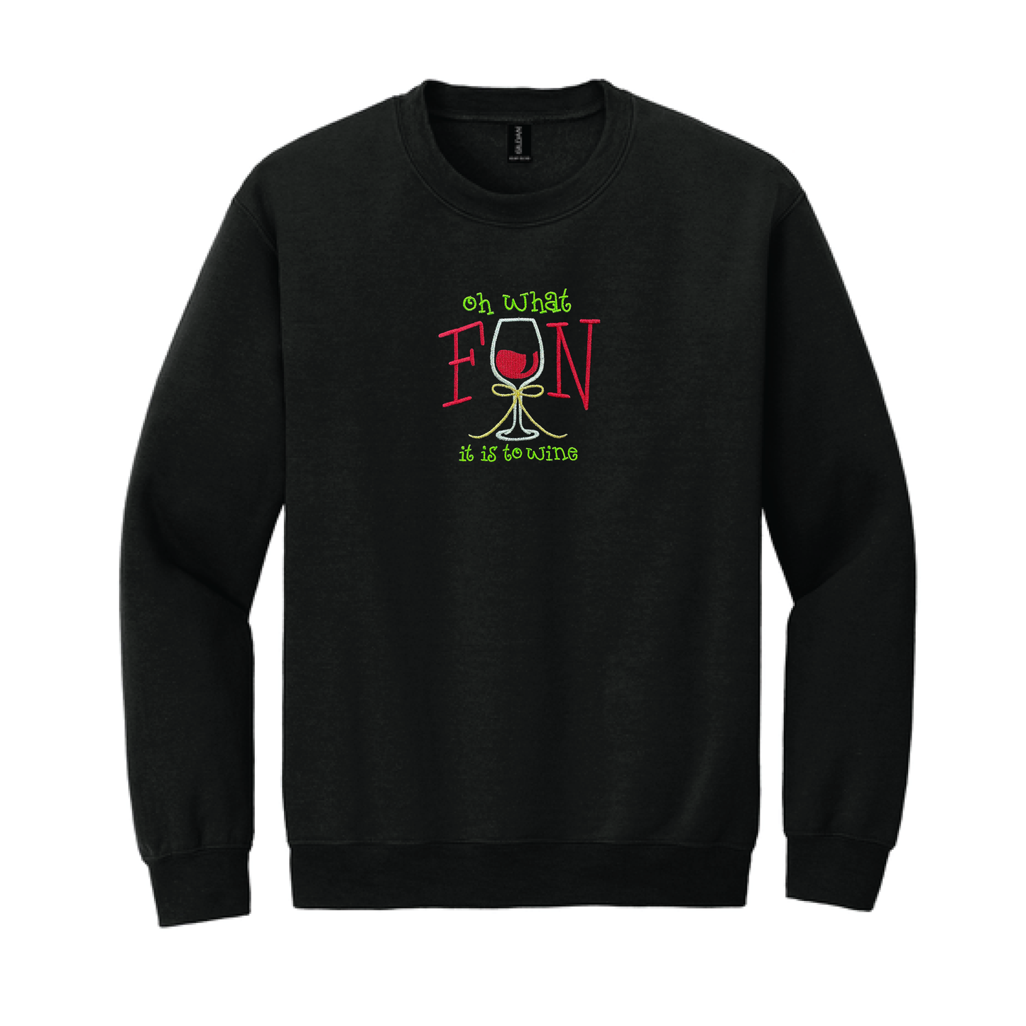 Oh What Fun It Is To Wine Crew Neck Fleece