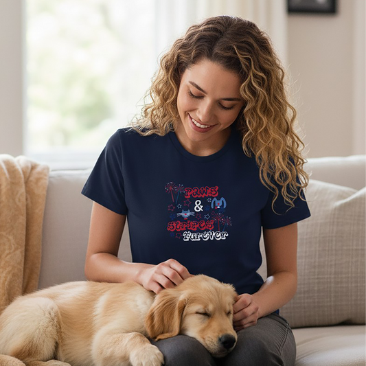 Paws & Stripes Furever Navy Tee