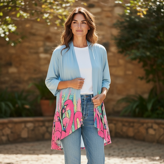 Flamingo Flock Kimono