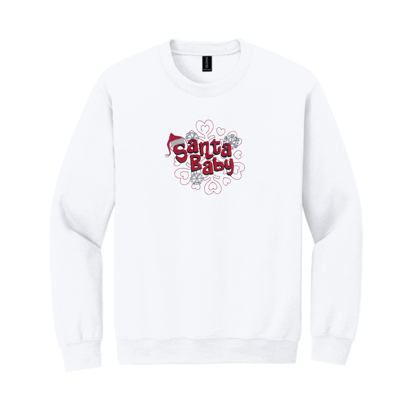 Santa Baby White Crew Neck Fleece