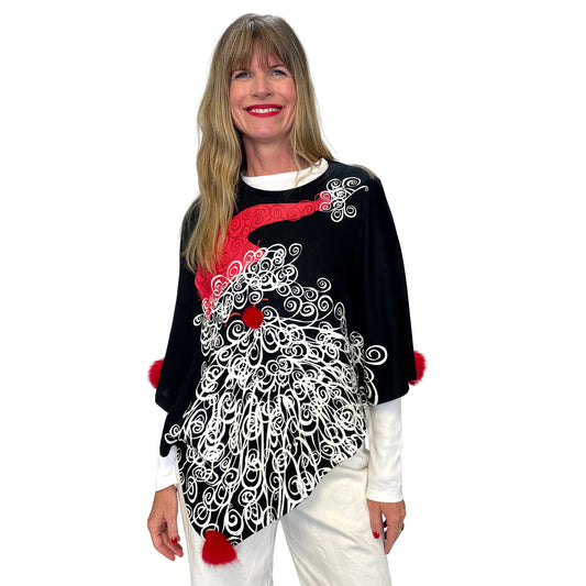 Scrolly Santa Poncho