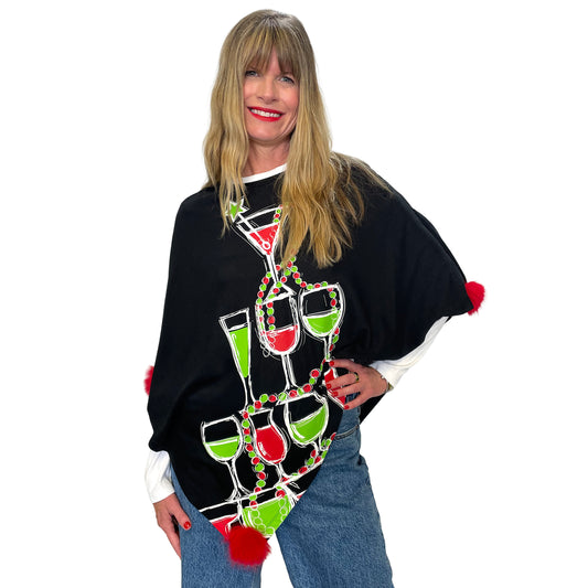 Stacked Drinks Poncho