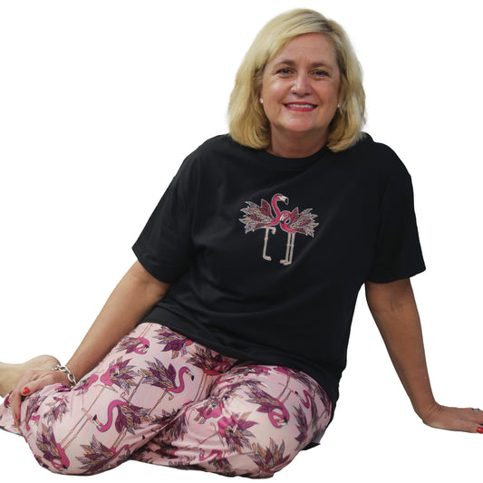 Feather Flamingo Sleep Pants