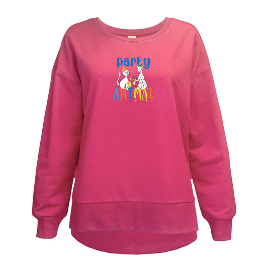 Party Animal Pink Boxy Crew