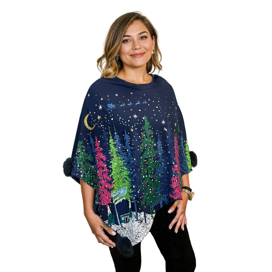 Winter Cabin Knit Poncho