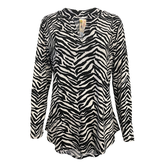 Zebra Print Silky Tunic