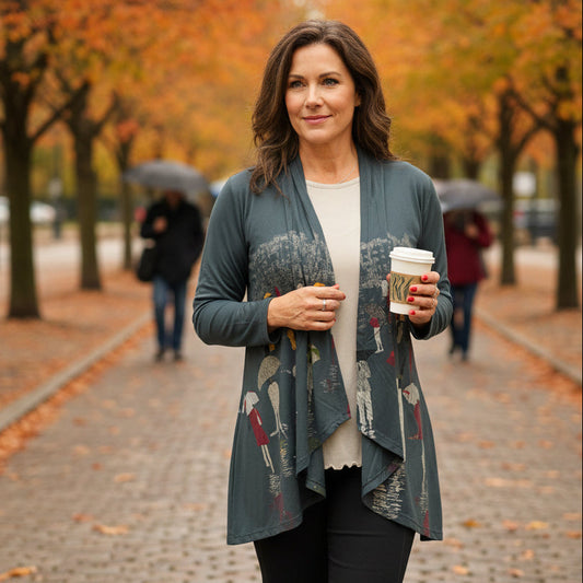 Rainy Day People Long Sleeve Kimono