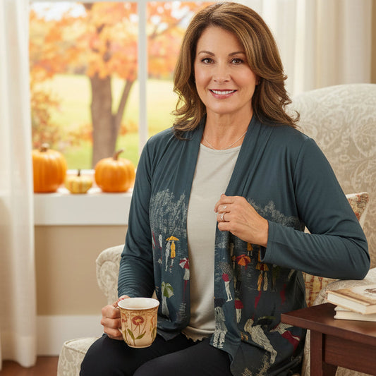 Rainy Day People Long Sleeve Kimono