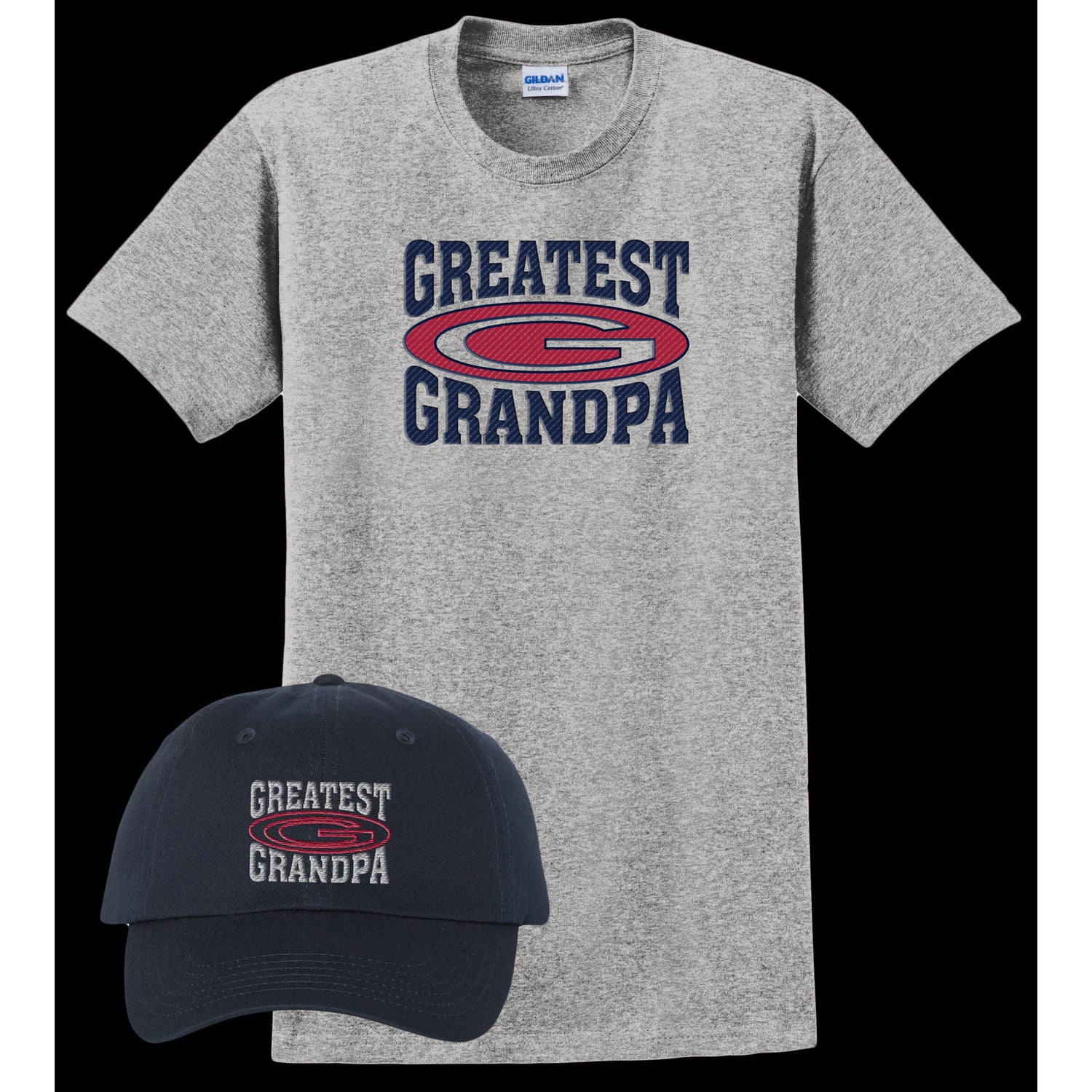 Greatest Grandpa Light Steel Tee and Hat | All in the Family