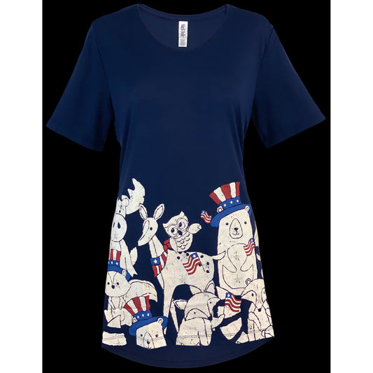 Wild About USA Short Sleeve Tunic - Mac & Belle