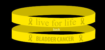 Bladder Cancer - Yellow 'Live For Life' Bracelet