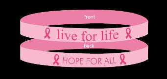 Breast Cancer Pink - 'Live For Life' Bracelet
