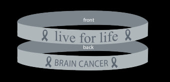 Brain Cancer Grey - 'Live For Life' Bracelet