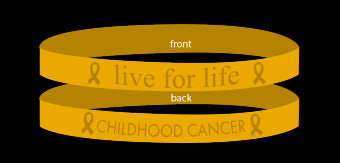 Childhood Cancer Gold - 'Live For Life' Bracelet